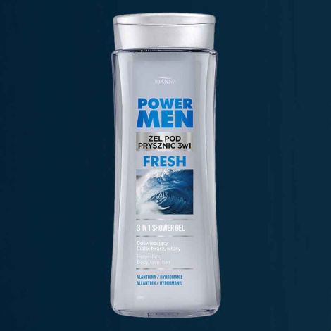 POWER MEN Żel pod prysznic 3w1 FRESH alantoina i hydromanil 300ml